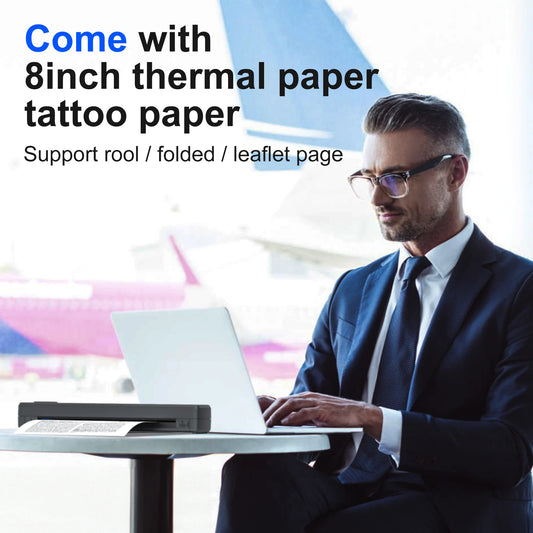 POLONO A4 Portable Inkless Thermal Printer with 20sheets thermal paper