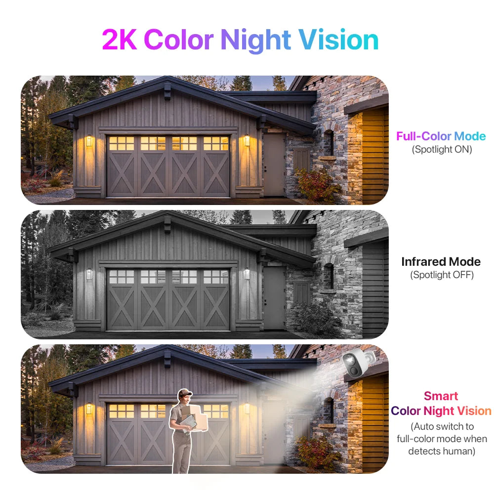 Vstarcam 2K Solar Security Cameras Wireless Outdoor Battery Powered