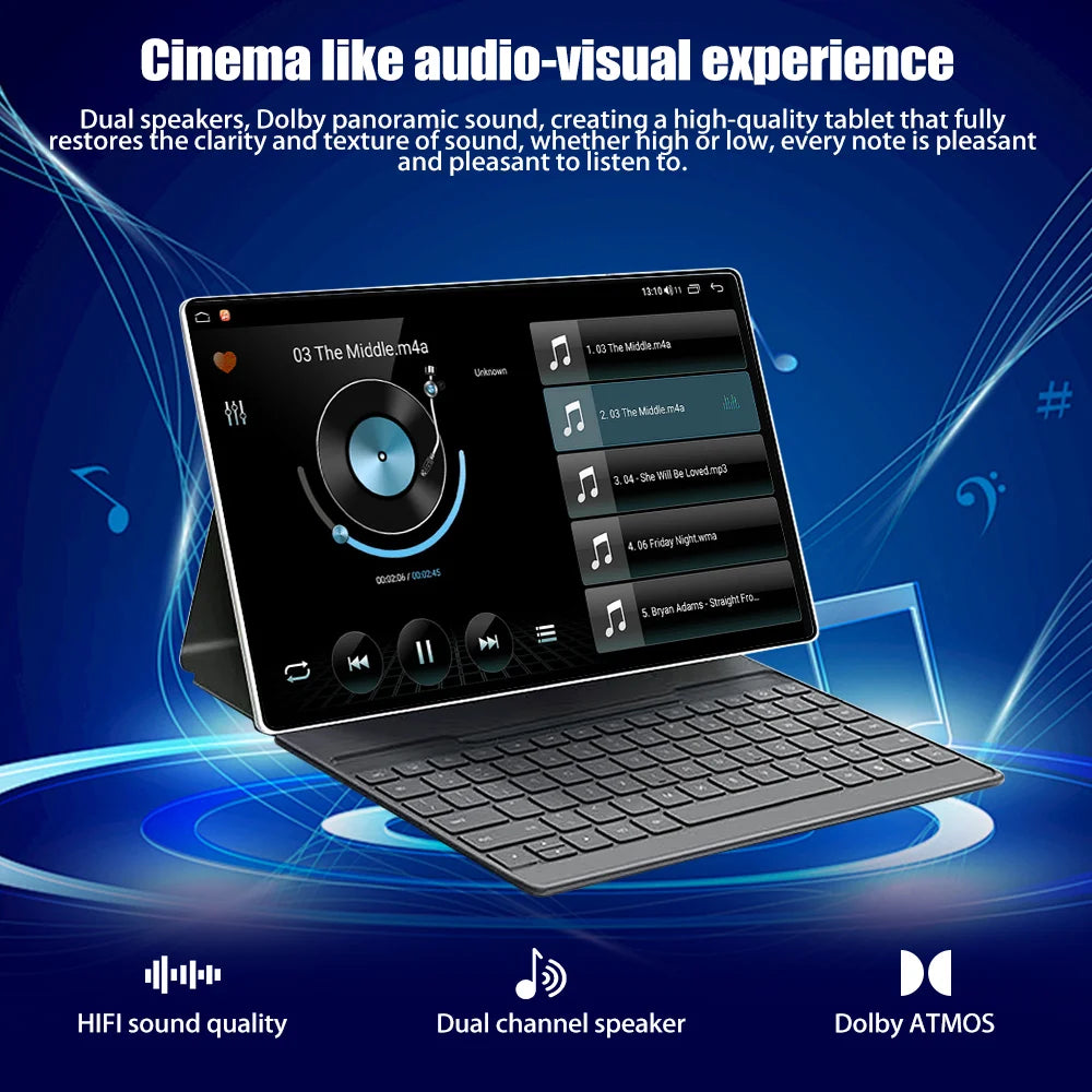 2026 New Original 10" Android Tablet PC 4K HD Display 5G