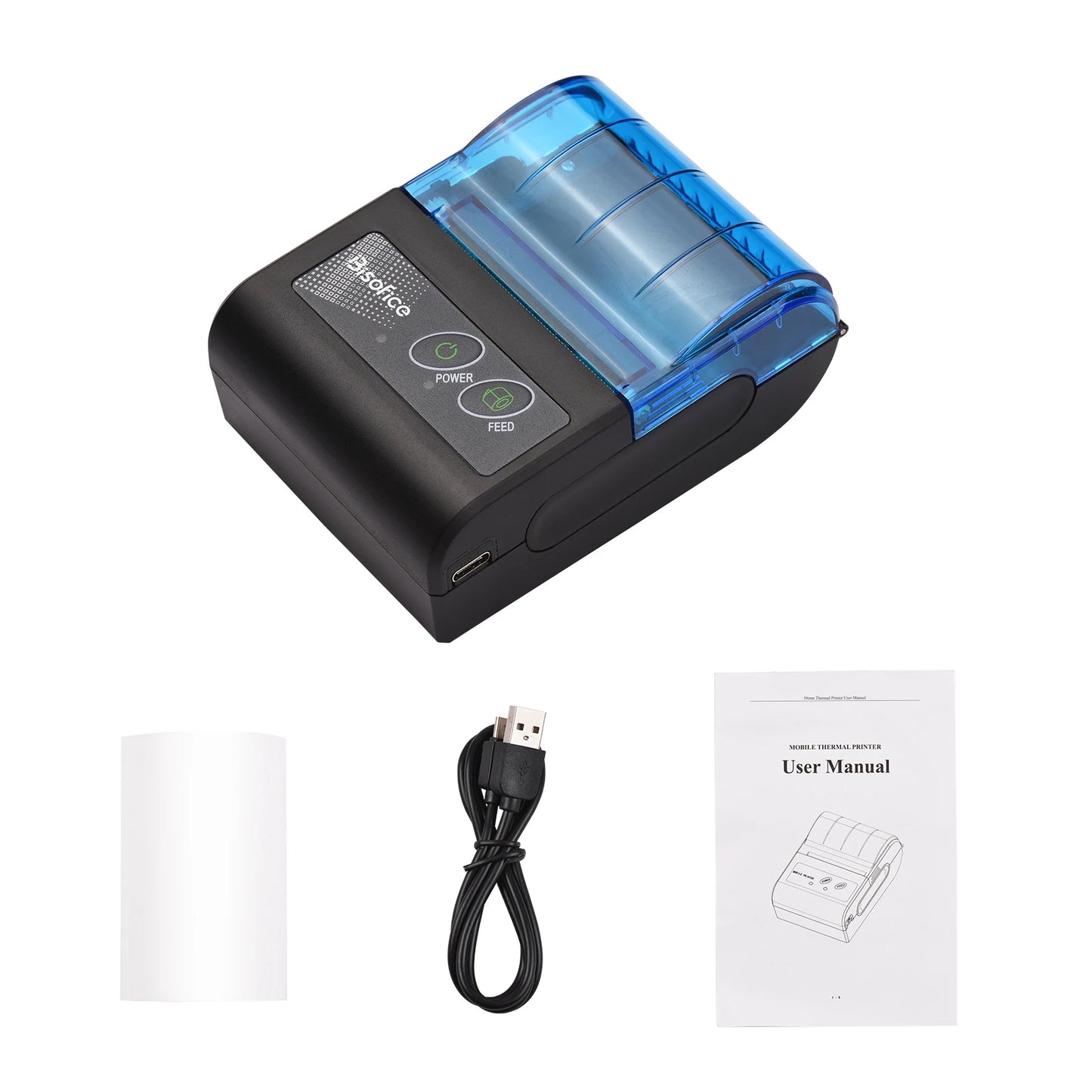 Bisofice Portable Mini Thermal Printer 2 Inch Wireless