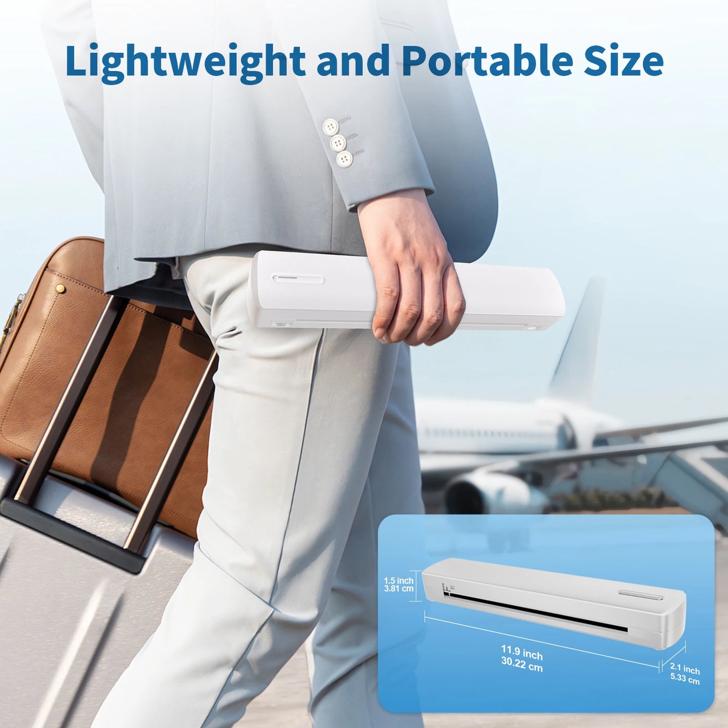 Portable A4 Thermal Printer Inkless Wireless C80 300DPI