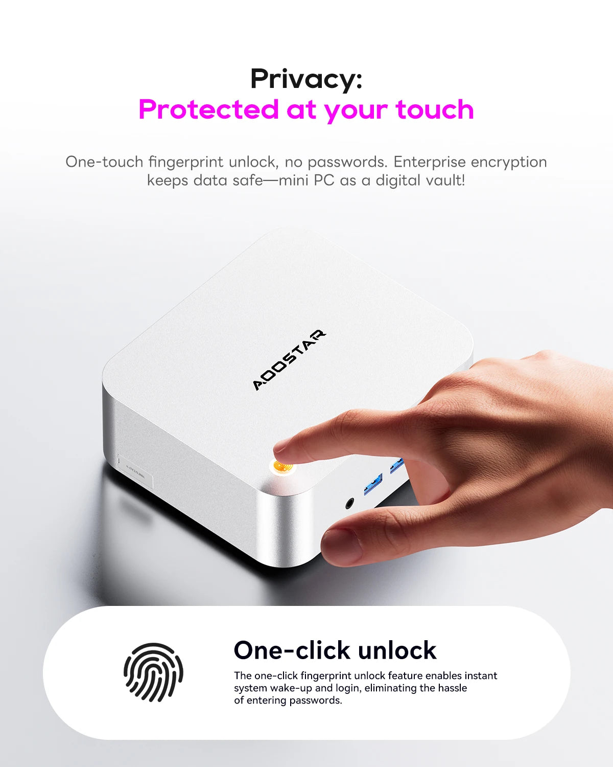 AOOSTAR MACO 6850H Mini PC, AMD Ryzen 7 Pro