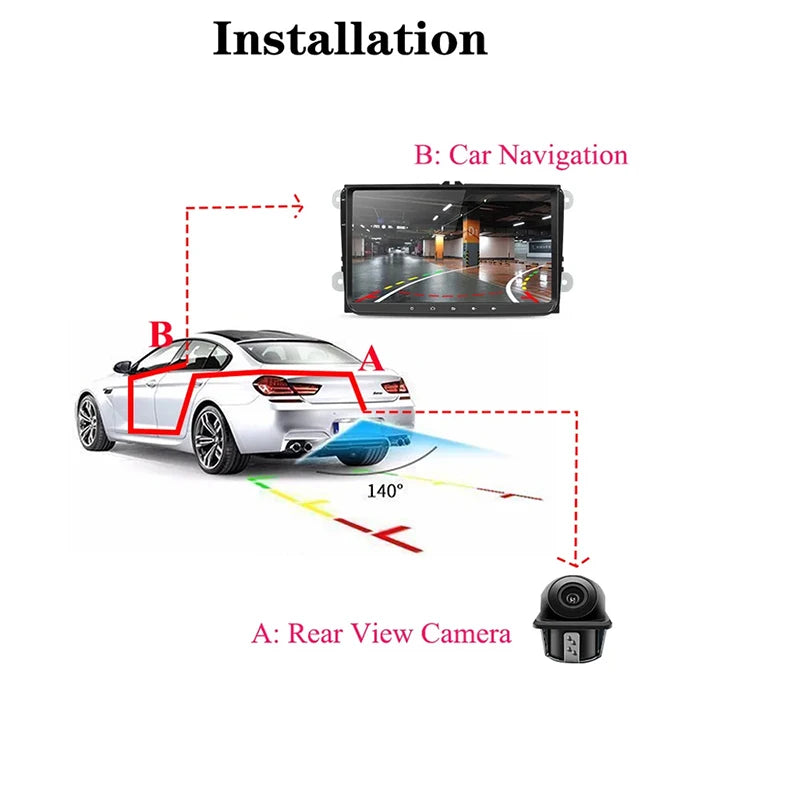Autotop Reverse Camera for BMW with Parking Line Trunk Handle Camera