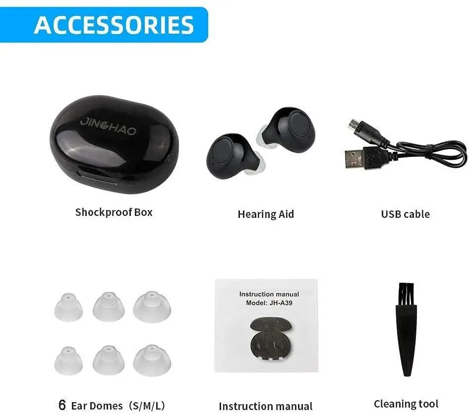 JINGHAO Hearing Aid Invisible Digital In-Ear