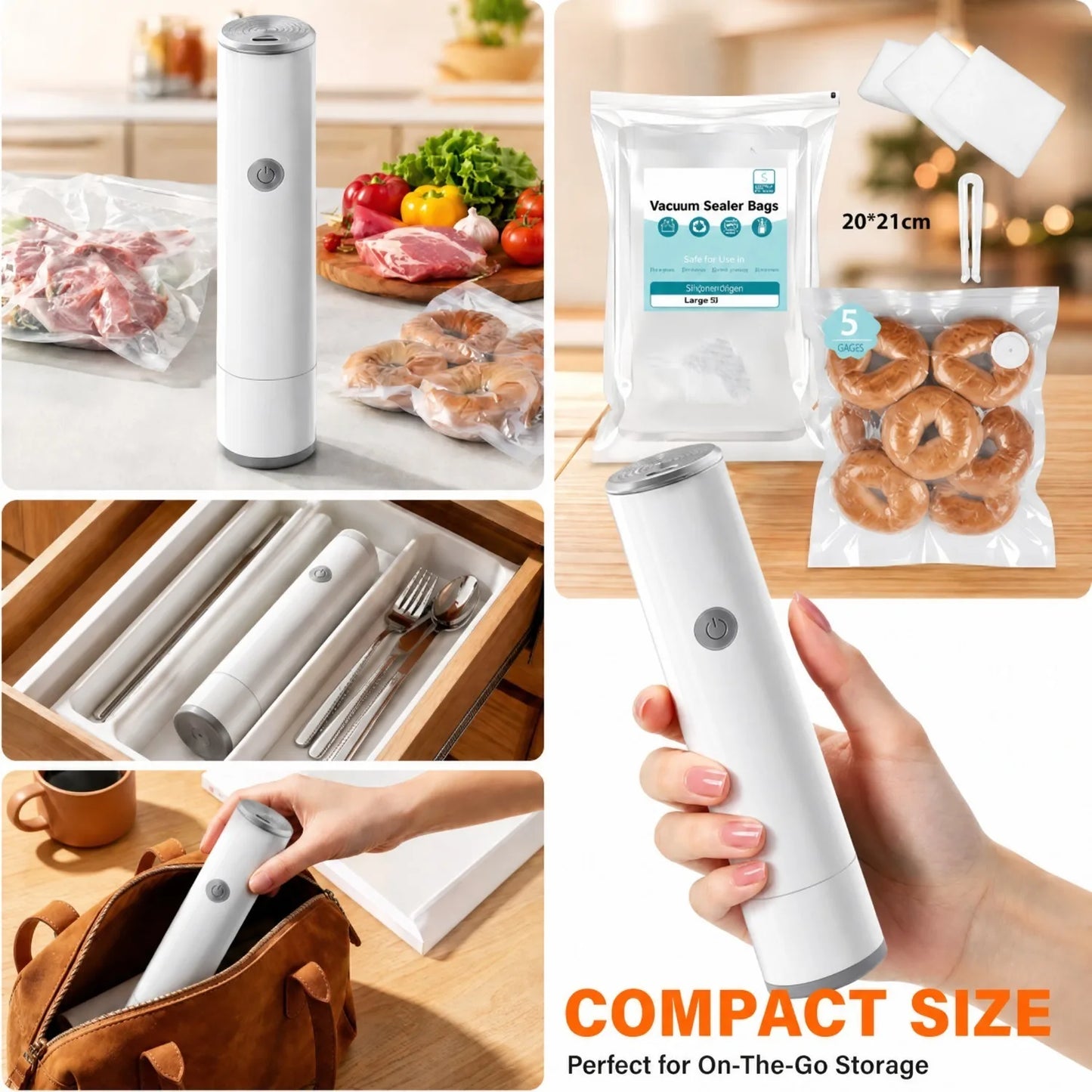 MZROT-80kPa Compact Vacuum Sealer for Food