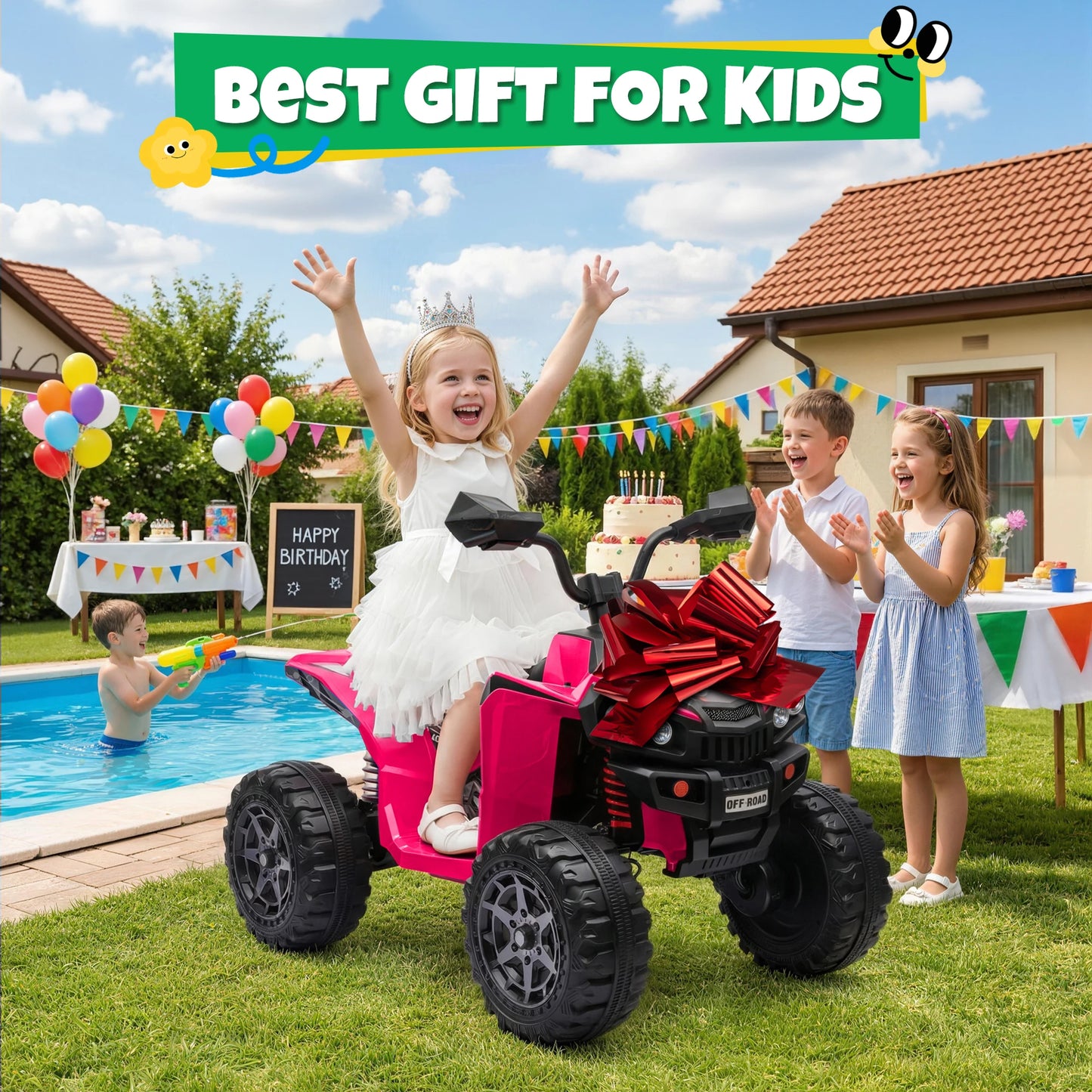 JOYRACER 24V 4*200W Kids Ride On ATV Quad
