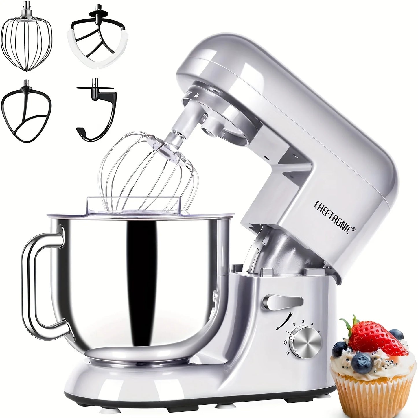 CHEFTRONIC Stand Mixer, 7 Qt Tilt-Head Electric Household Stand Mixer