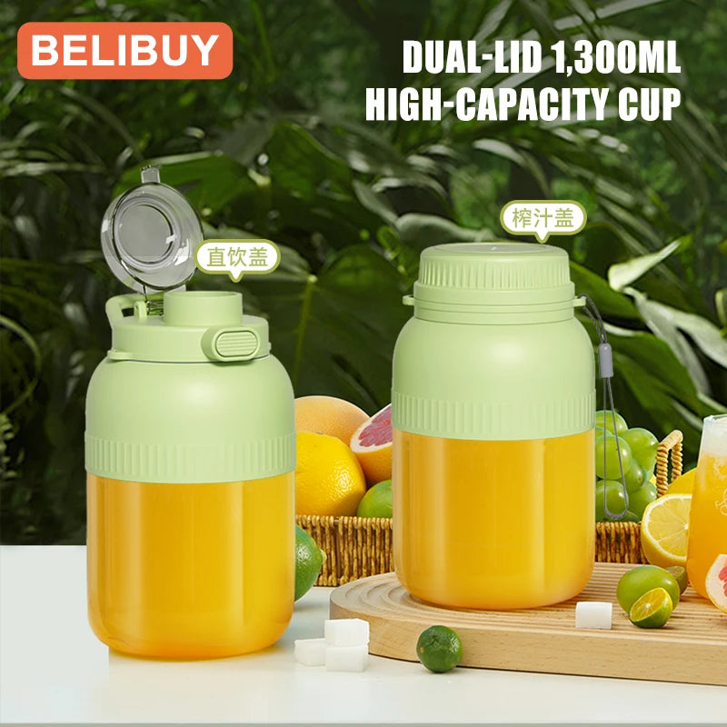 BELIBUY 500/1300ML Electric Juicer Cup 6 Blades Blender