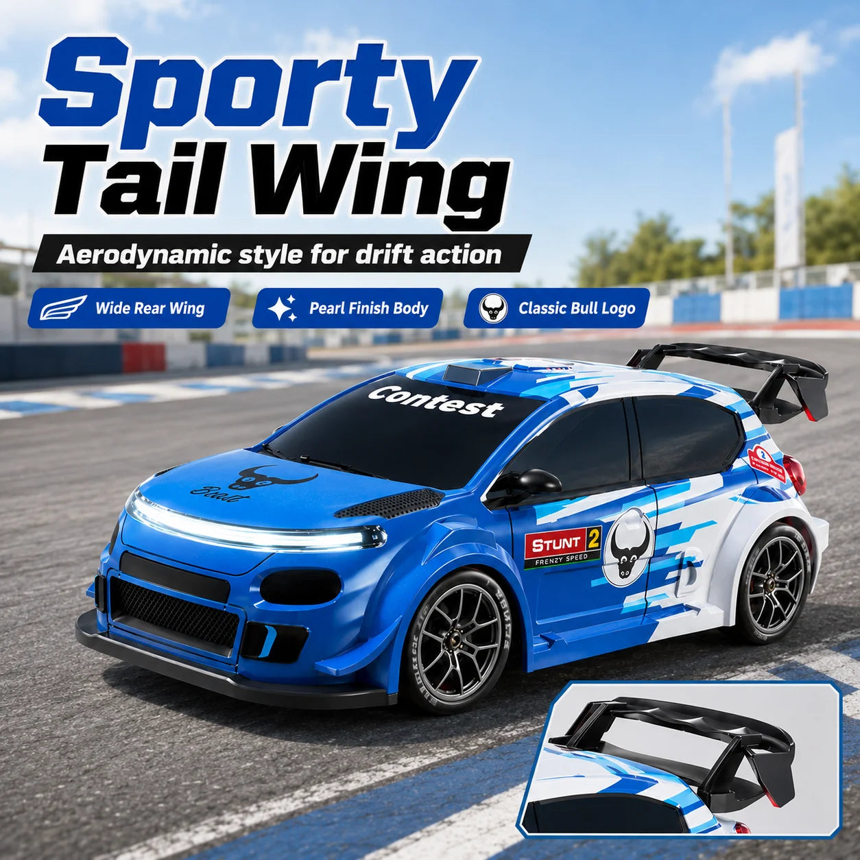 ZNLYRION SG718 1: 24 Scale 4WD RC Drift Car With Replaceable Racing Drift Tires