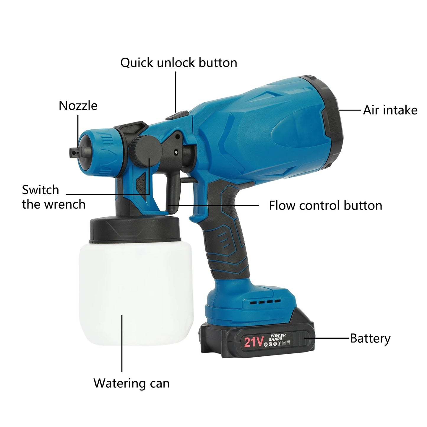 MICBORVE 1 Set Mini Paint Sprayer Ergonomic Handle