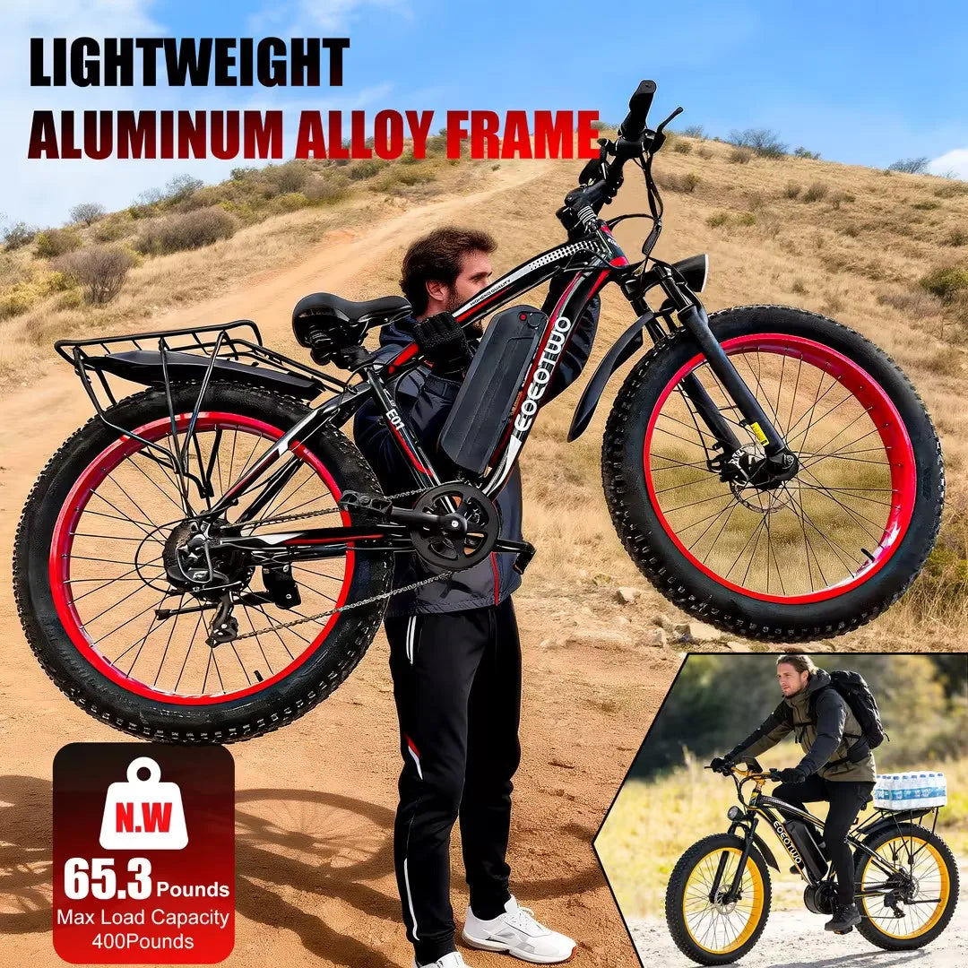 EOEOTWO 1500W Fat Tire Electric Bike for Adults