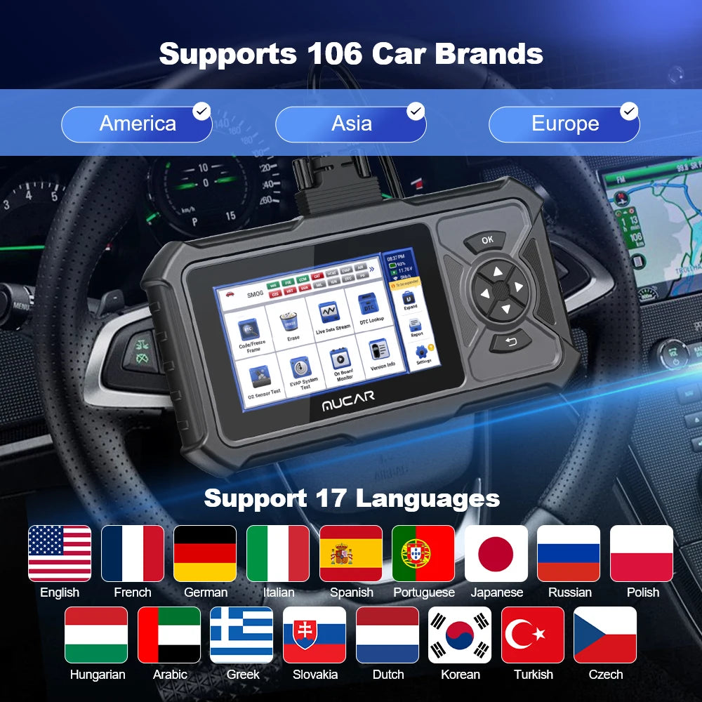 MUCAR CDE900 PRO OBD2 Scanner Diagnostic Scan