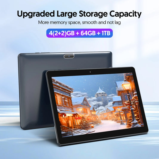 BAKEN 10.1" Android13 Tablet 4(2+2)GB+64GB, Quad-Core Processor