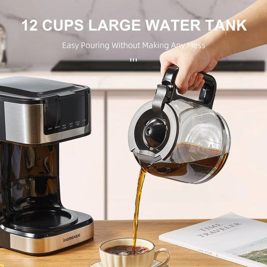 Yabano Programmable Drip Coffee Maker 12 Cup
