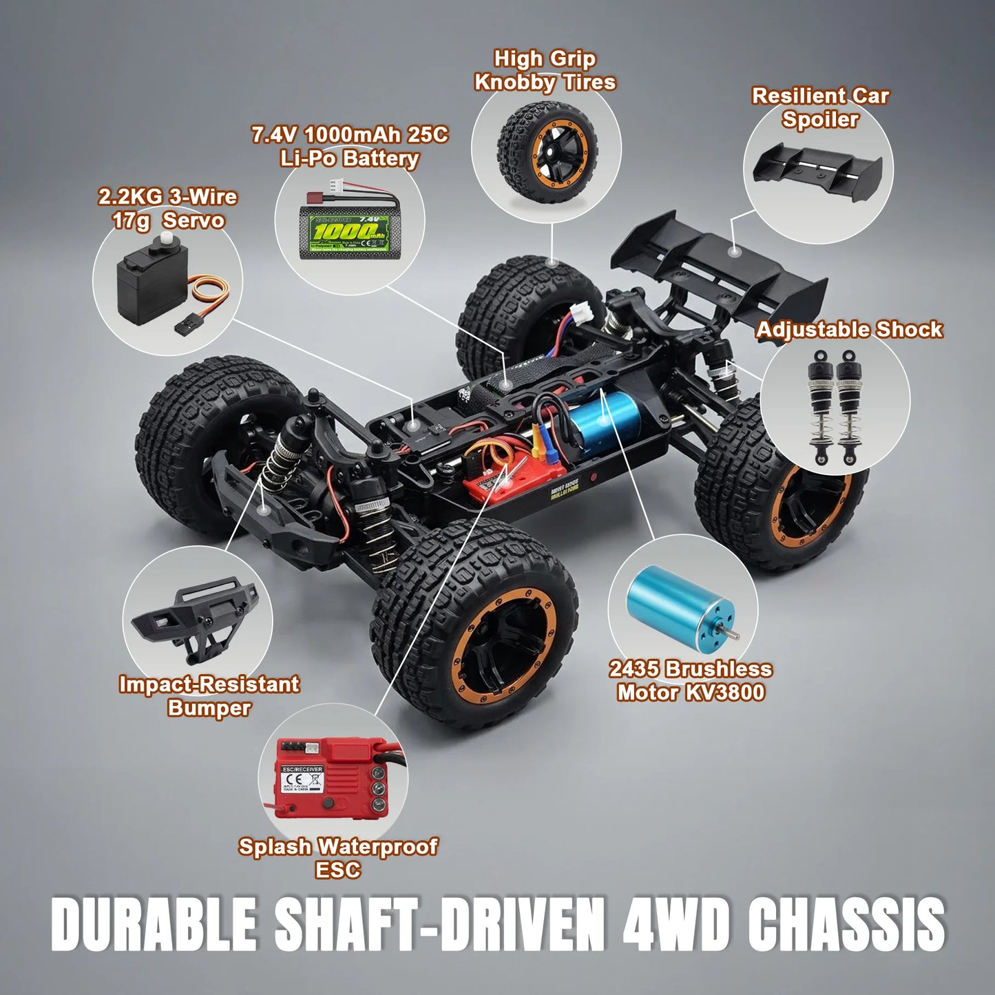HAIBOXING 16890A 1:16 Brushless RC Truck, 4WD Off-Road