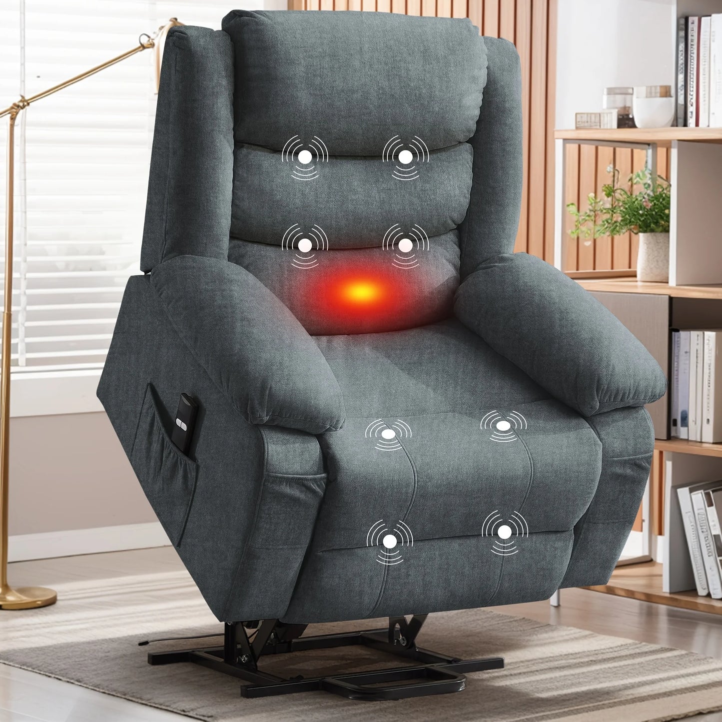 DOOTTOO Power Lift Recliner Chair – Wide Electric Reclining Sofa