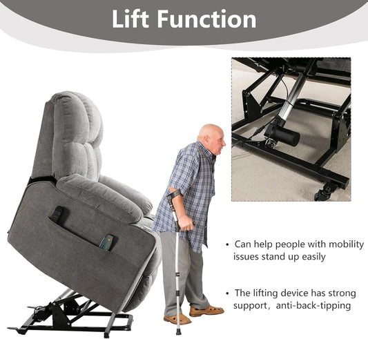 EBELLO Oversized Power Lift Recliner Chair for Seniors