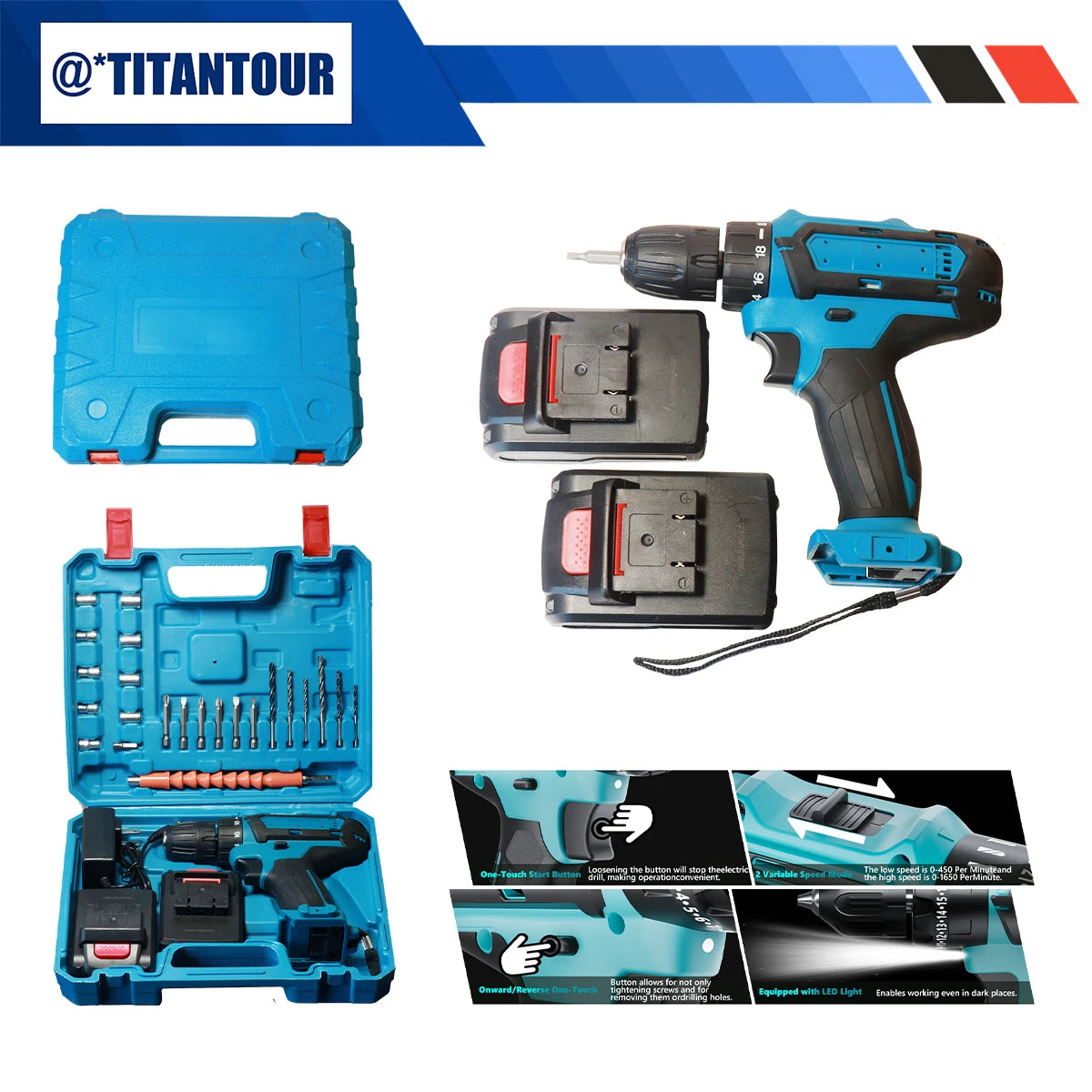 Shenzhenwilbe 21V Cordless Drill Driver
