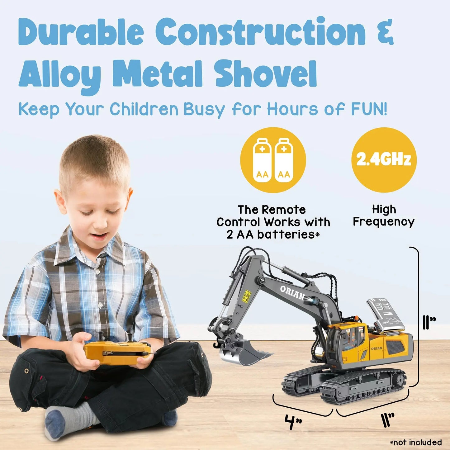 Akeleo 2.4G 11Channel Remote Control Excavator