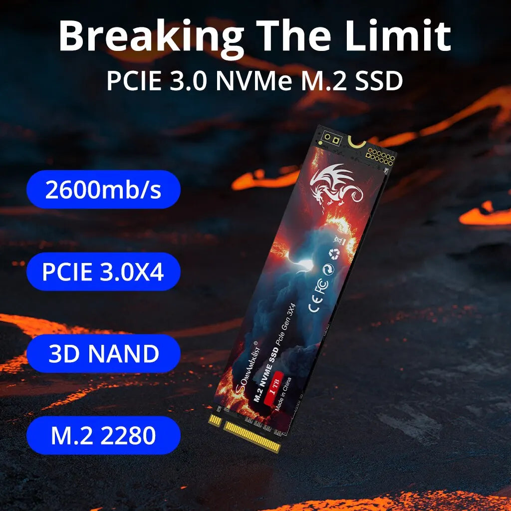 SomnAmbulist SSD M2 NVME 128GB 256GB 512GB 1TB SSD