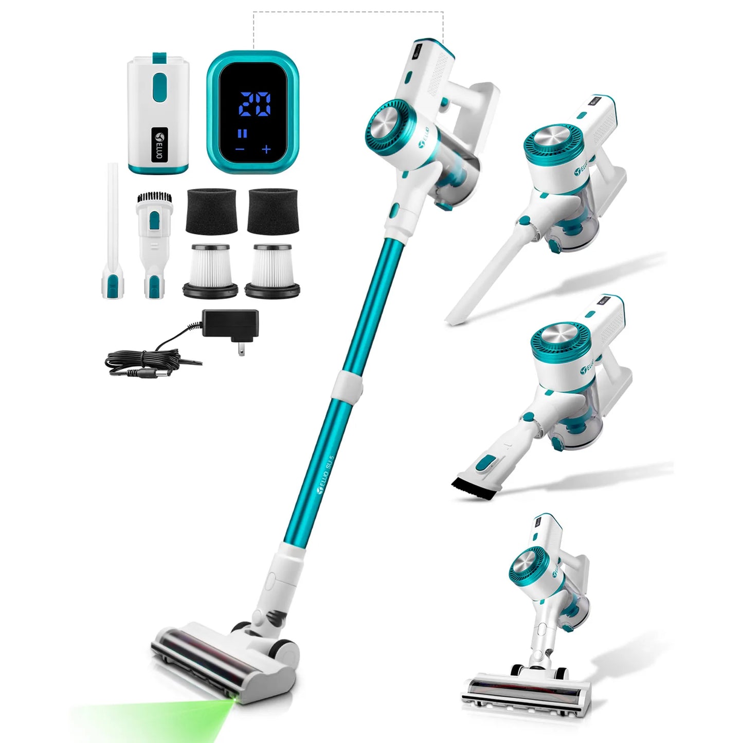 E.LUO Lightweight Vacuum Cleaner Handheld Cordless