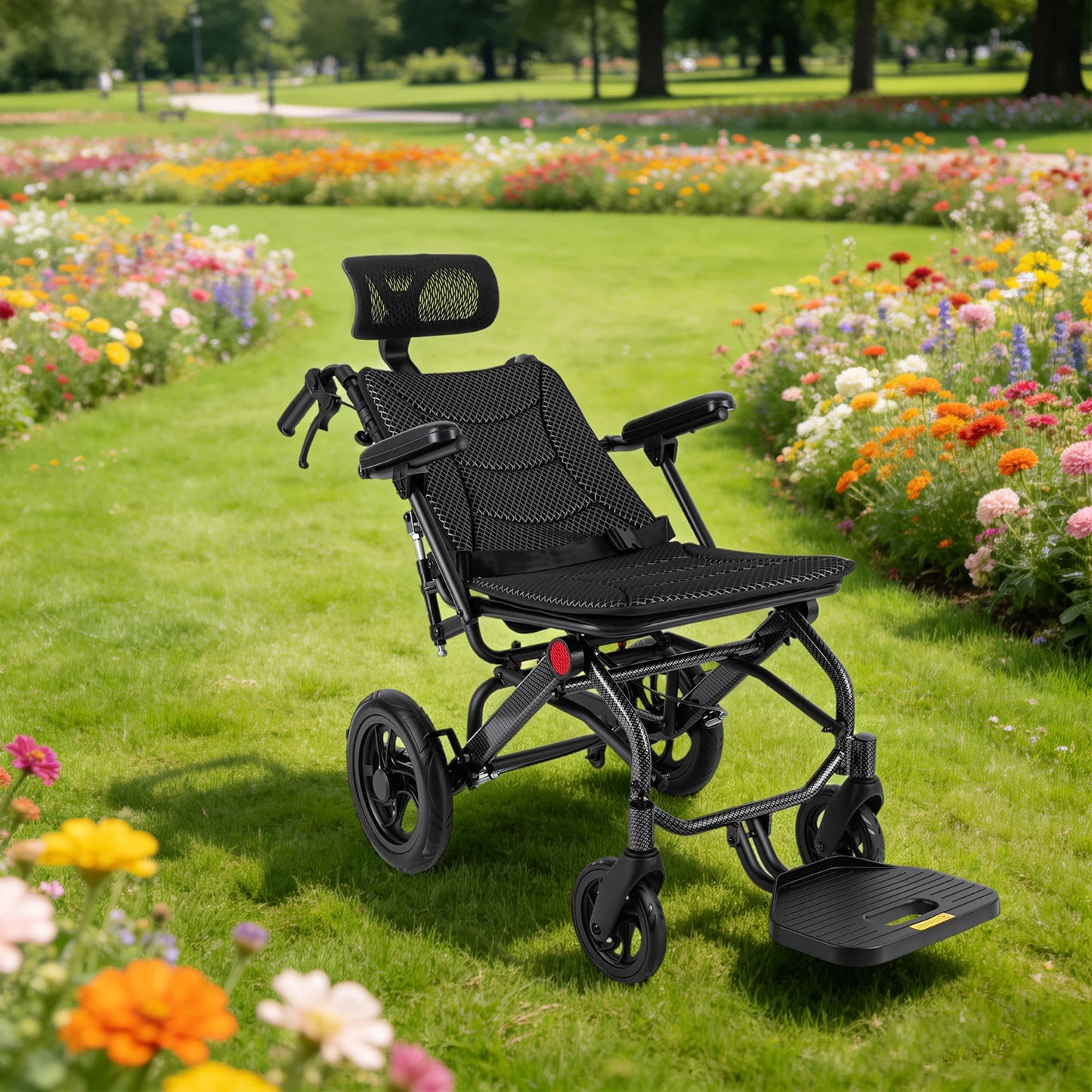 Foldable Reclining Wheelchair for Seniors