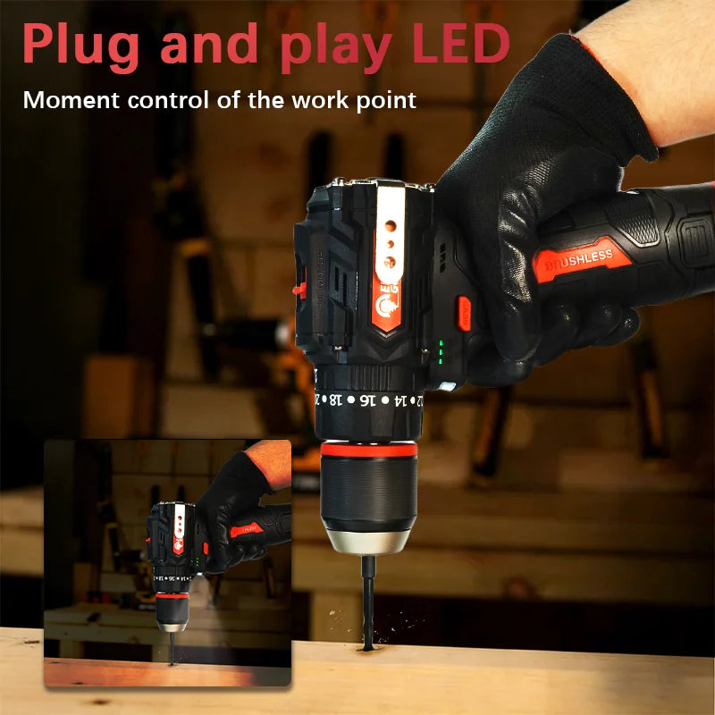 ELECTRIC GODDESS 10mm Brushless Electric Drill Tapping