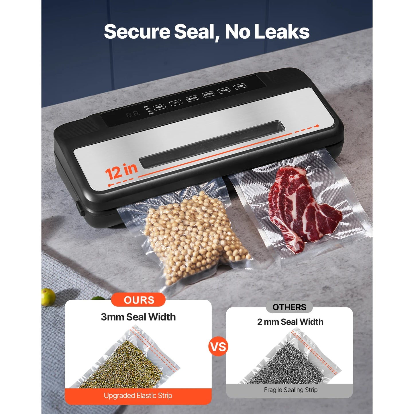 SucceBuy 80Kpa 120W Electric Vacuum Sealer