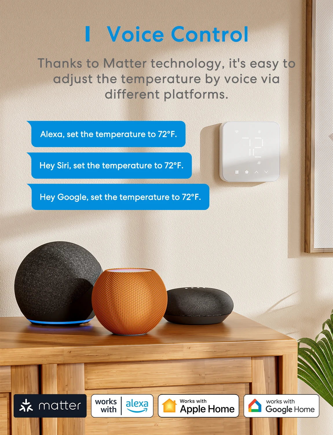 Meross Matter Smart US Wi-Fi Thermostat