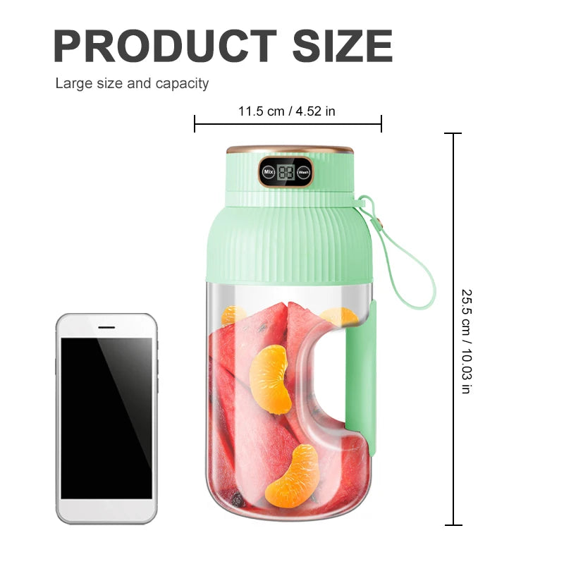 1000ML Portable Juicer Blender Fruit Juicer USB Charging Smoothie Blender