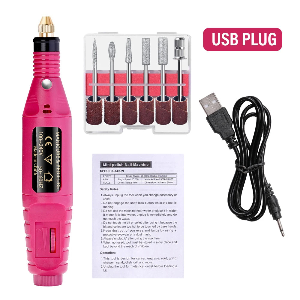 Electric Nail Sander Set Nail Drill Machine
