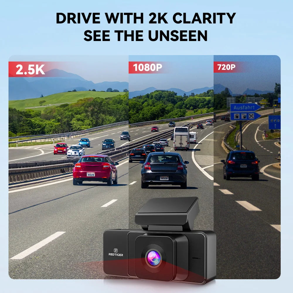 REDTIGER A3  3 Cameras Front/Cabin/Rear Cam