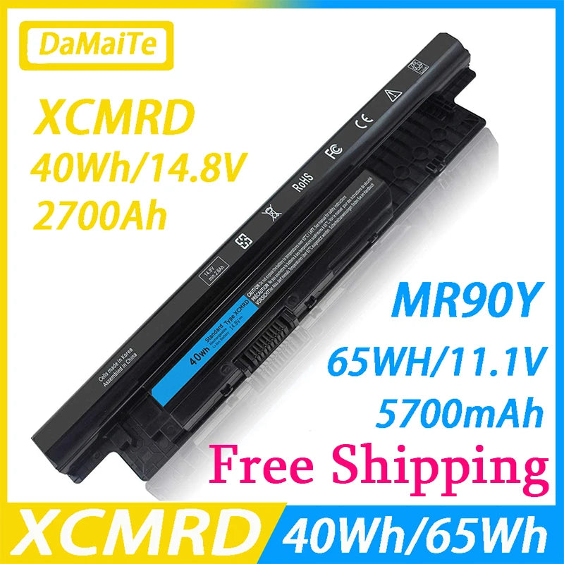 Damaite New 40Wh XCMRD 65WH MR90Y Laptop Battery for Dell Inspiron