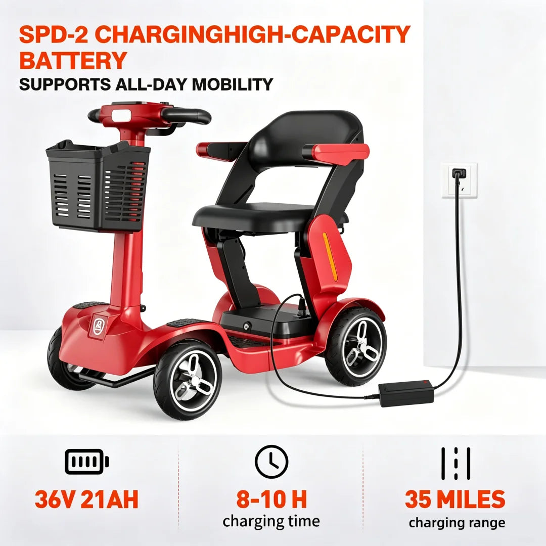 Red Spd-2 Mobility Scooter For Adults And Seniors