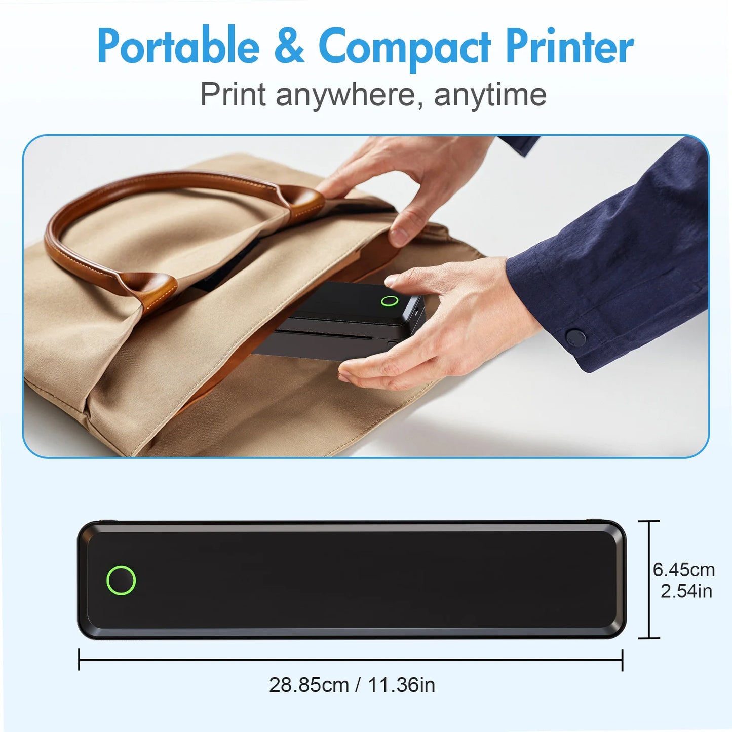 Portable Printers Wireless Inkless Thermal
