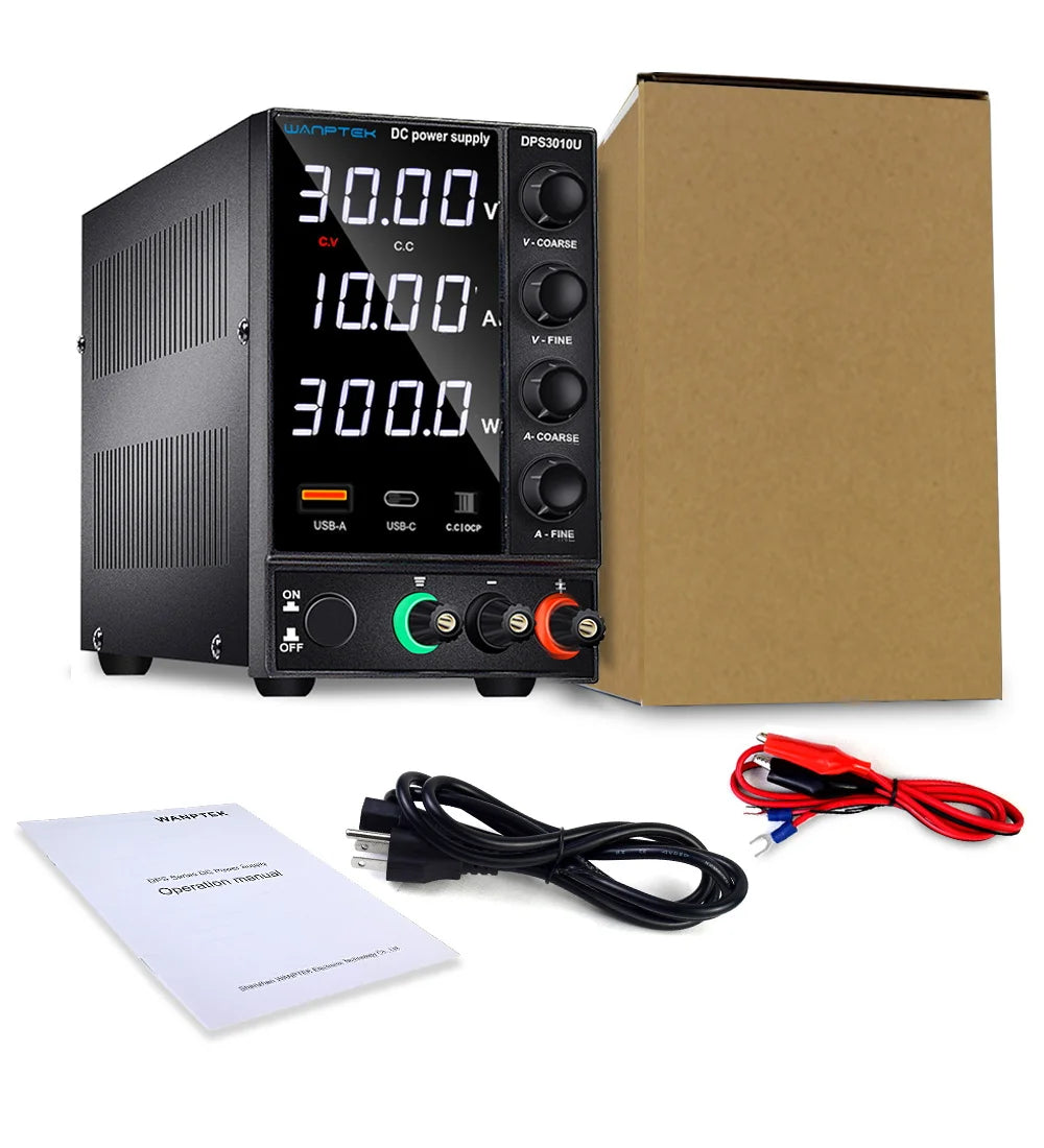 Wanptek Lab Bench Power Supply  120V 3A Adjustable Voltage