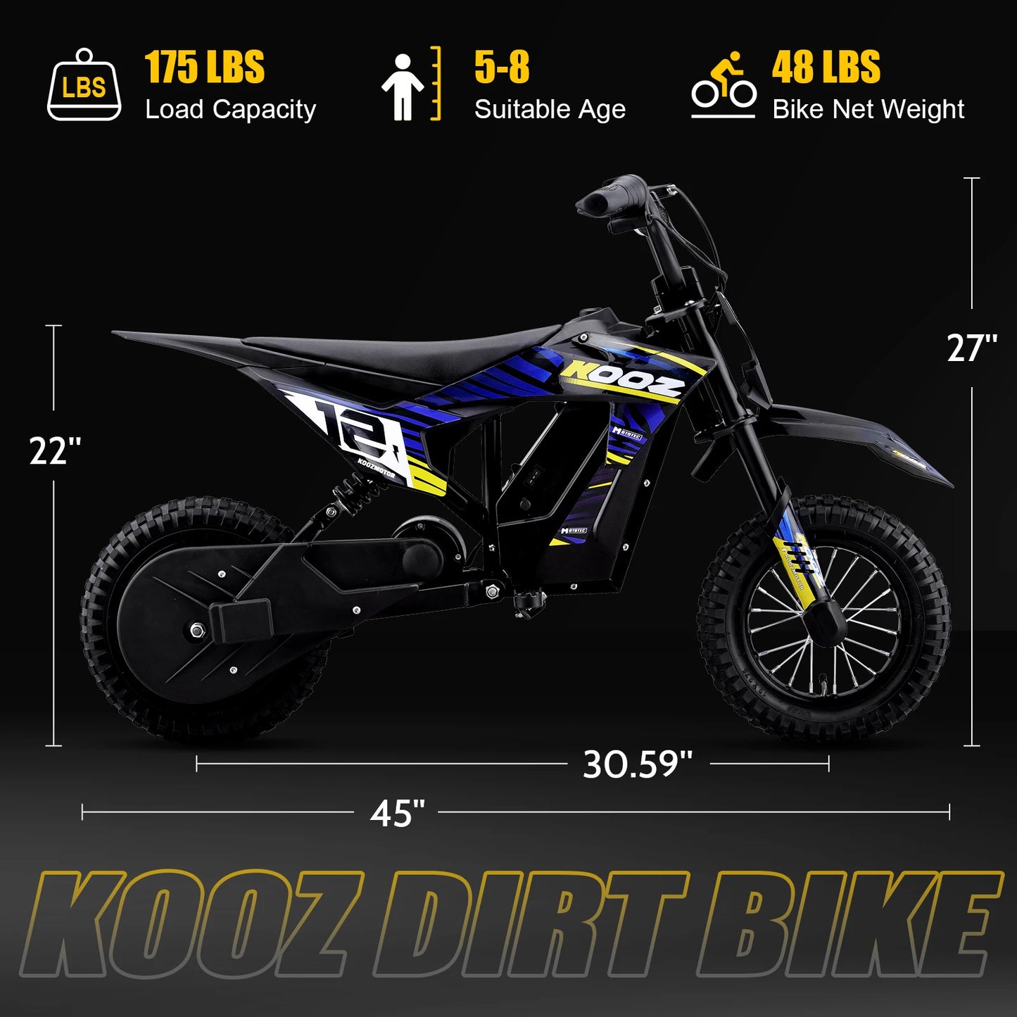 KOOZ HP122E 36V 300W Electric Dirt Bike  for Kids