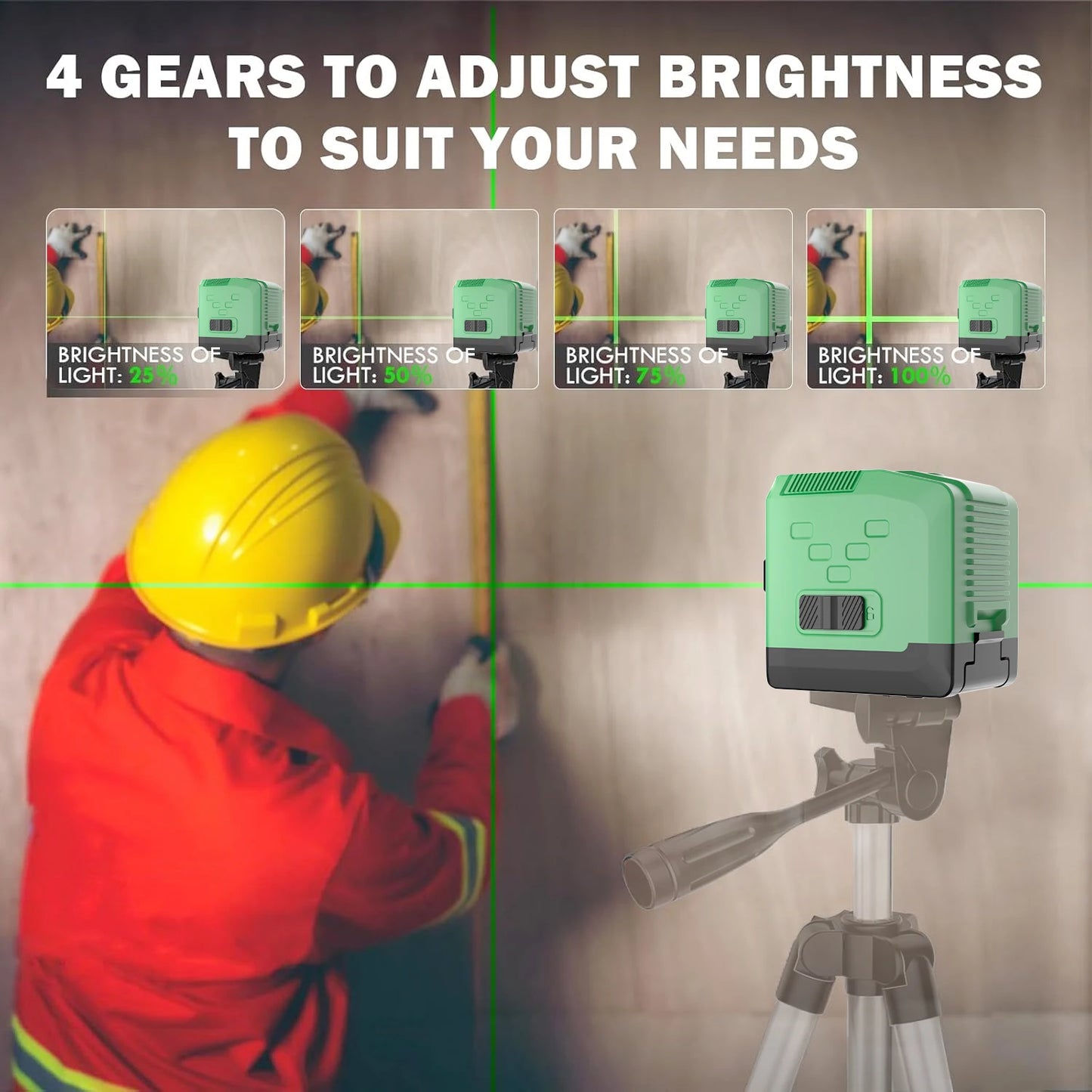 TEGATOK Mini Portable Laser Level 2-Line