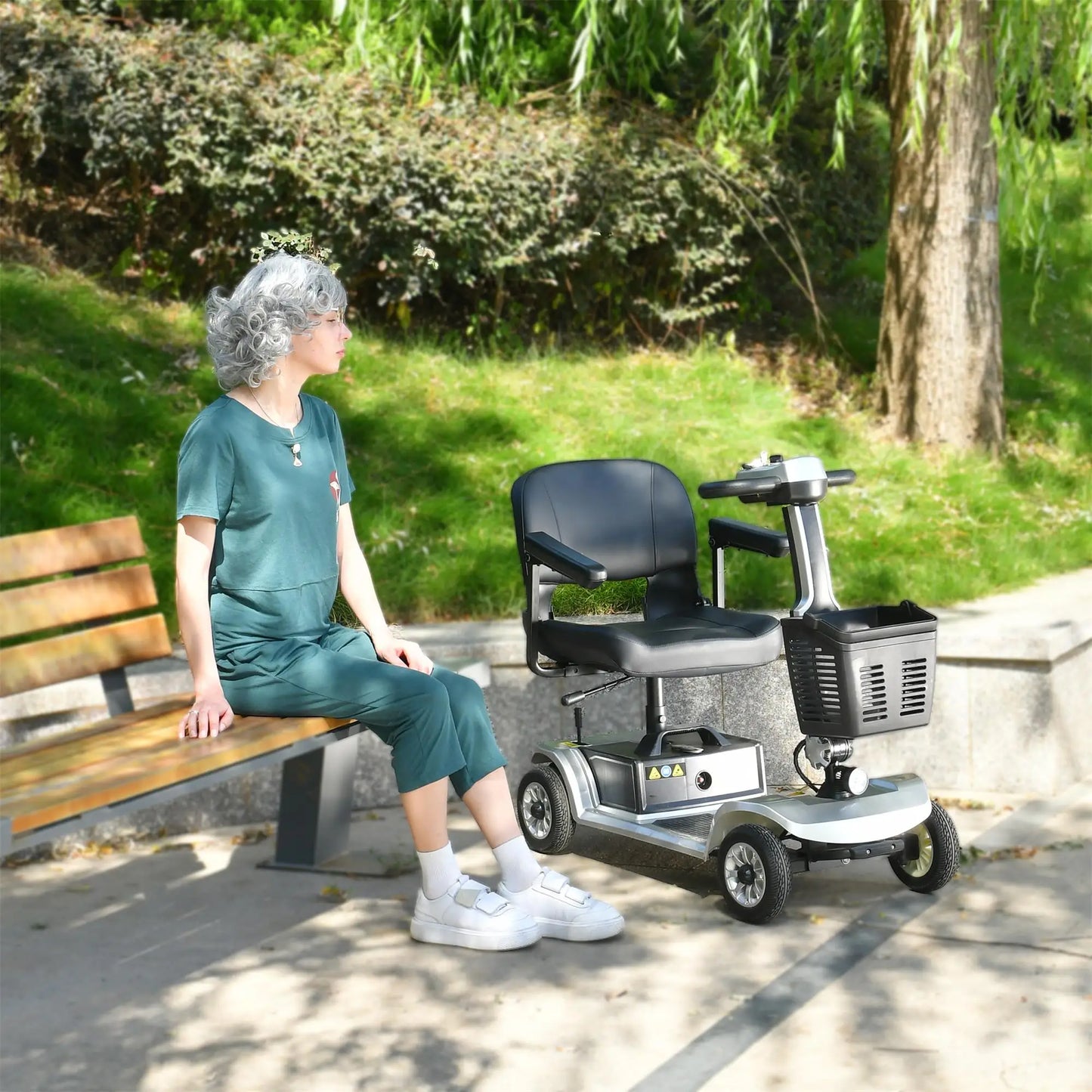 For Elderly Foldable Electric 4 Wheel Mobility Scooter