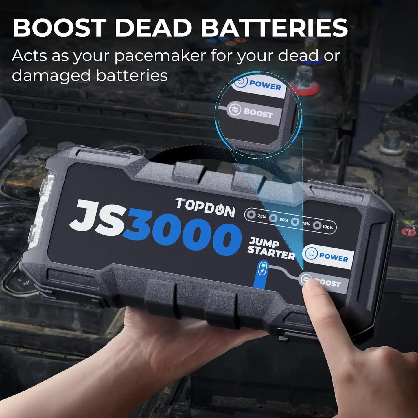 Topdon Jump Starter JS3000/JS2000Pro 3000A/2500A/1500A/1200A