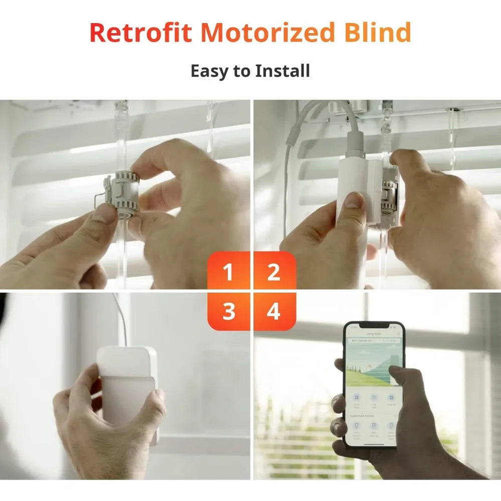 Smart Electric Motorized Blinds Kit - 3Pack with 2.4G WIFI