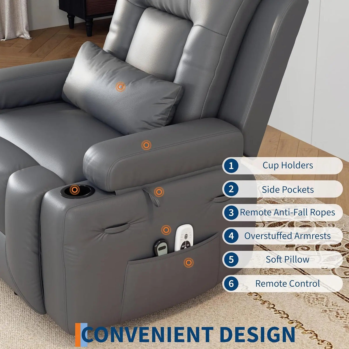 TWISTER.CK Power Lift Recliner Chair with Heat & Massage