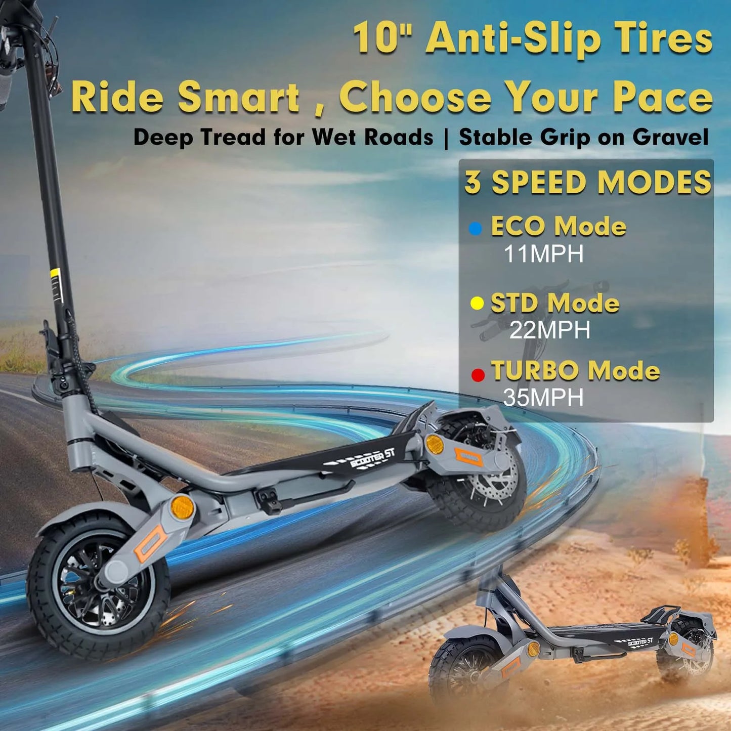 BIkydom Electric Scooter for Adults 1200W Motor