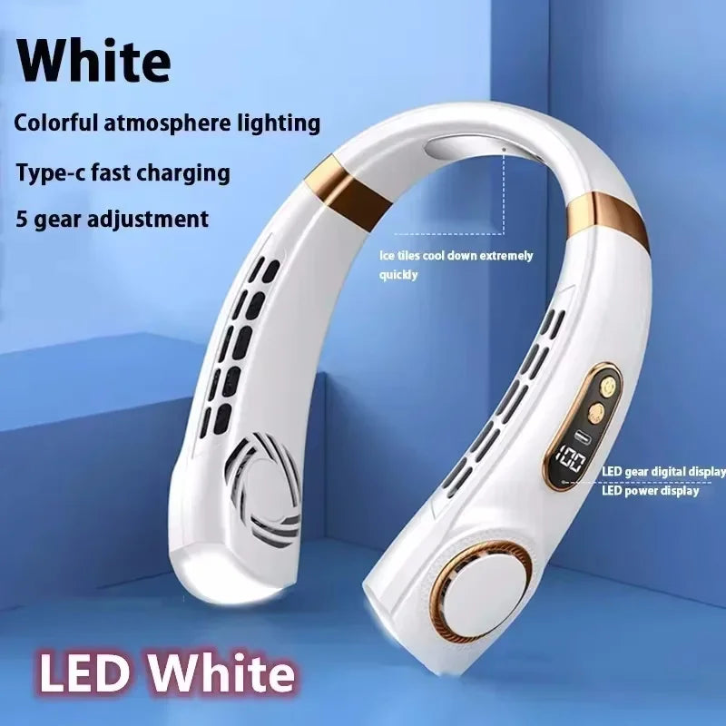 XIAO 8000mAh USB Hanging Neck Fan Portable Bladeless