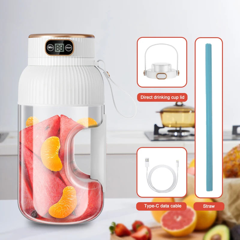 1000ML Portable Juicer Blender Fruit Juicer USB Charging Smoothie Blender