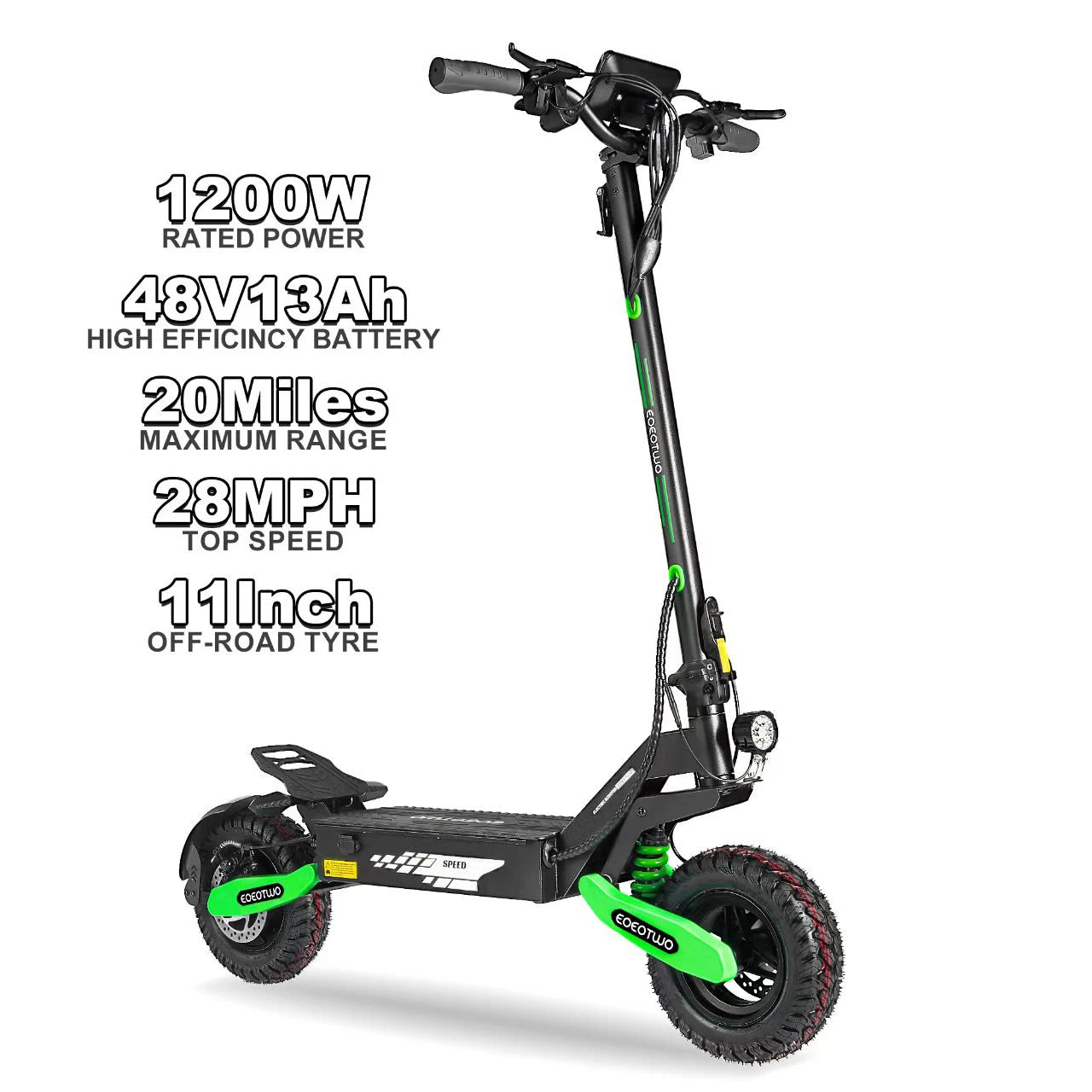 EOEOTWO 1200W Off Road Electric Scooter for Adults