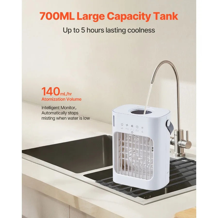 Portable Air Conditioner, 4-in-1 Evaporative Air Cooler