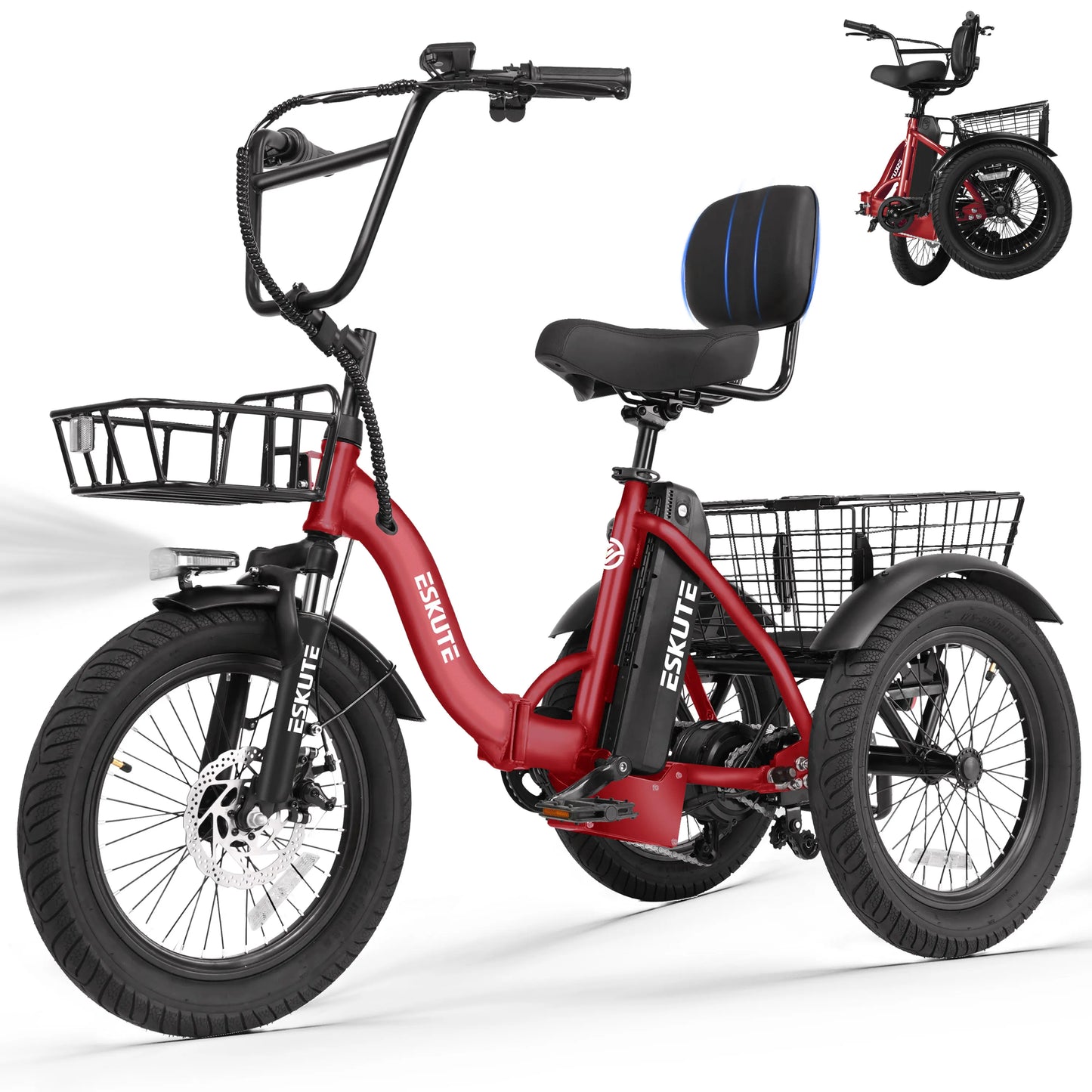 ESKUTE T300 Electric Bicycle Trike for Adults