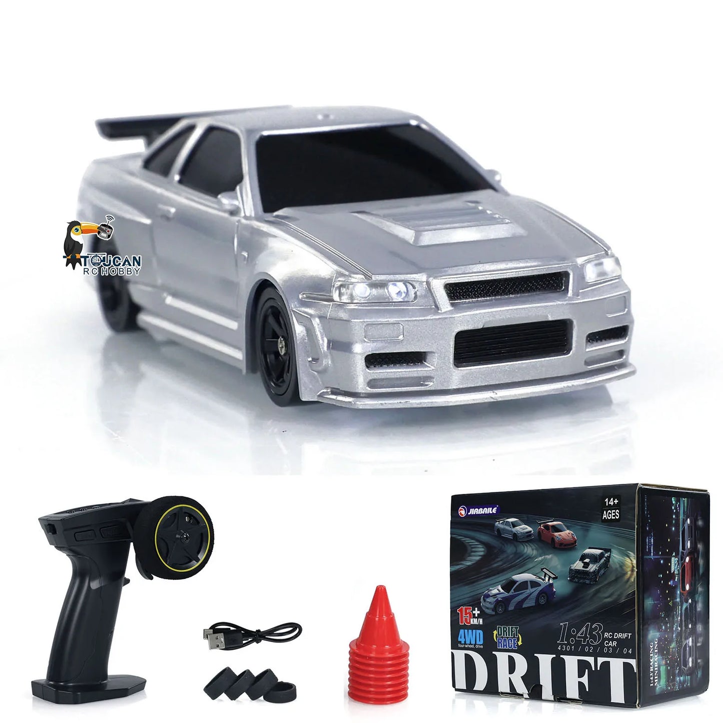JIABAILE 1/43 RC Speed Car RTR 2.4G 4WD Radio Control