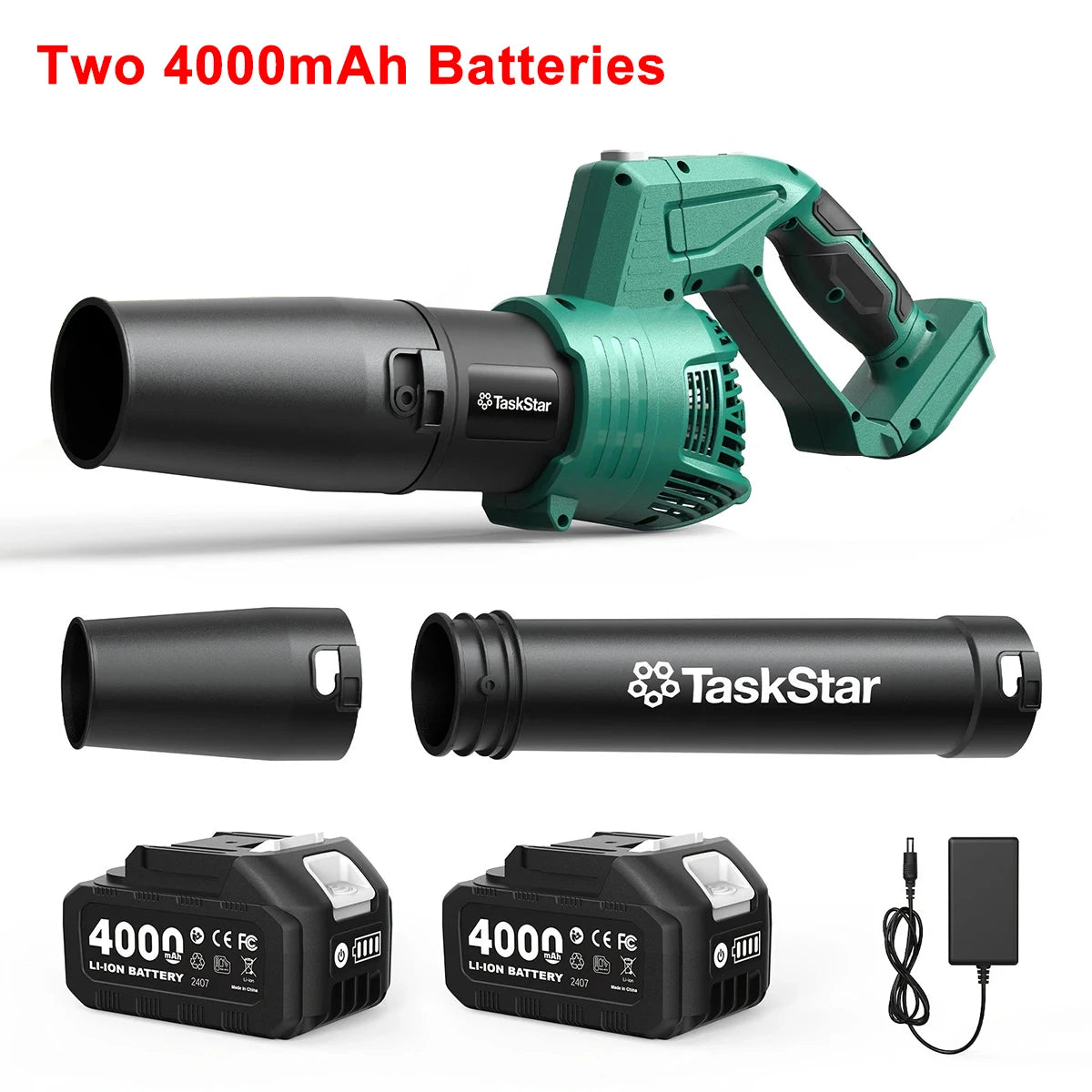 Taskstar Leaf Blower for Lawn 550CFM Electric Cordless